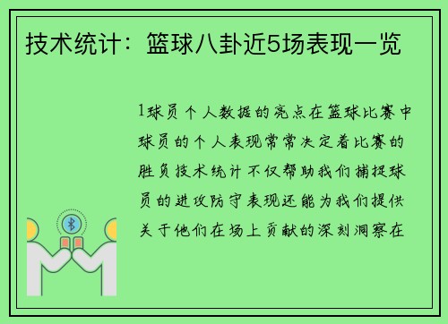技术统计：篮球八卦近5场表现一览